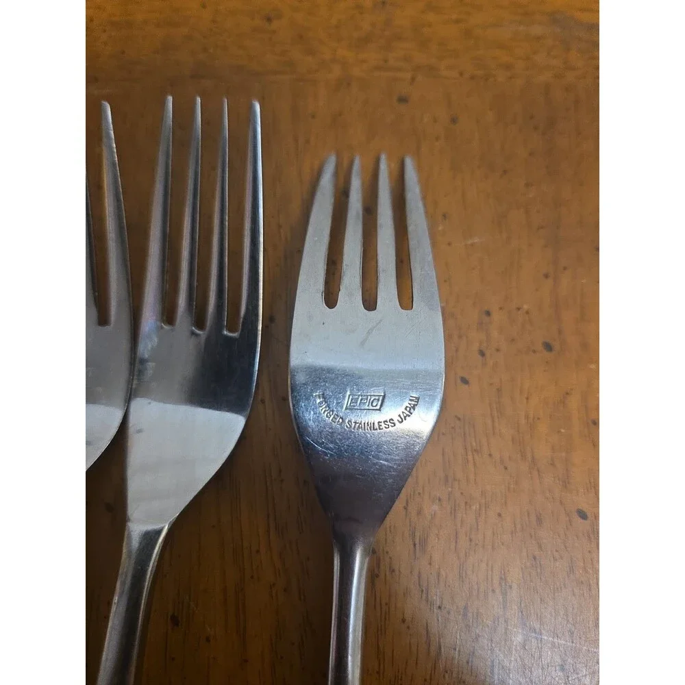 Ekco Eterna Forks (4) Canoe Muffin MCM Flatware Japan EKS5